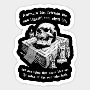 Memento Mori poetry Sticker